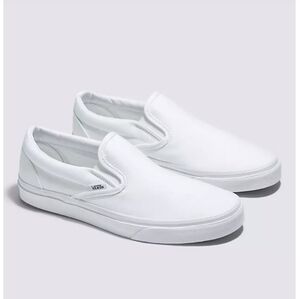 Vans White Slip-On Shoes